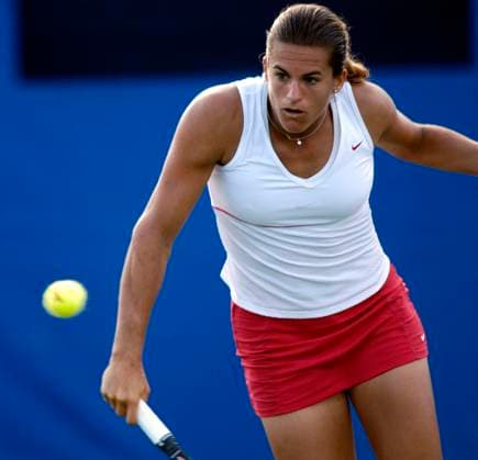 Sports - July 28, 2004 7 27 04 Amelie Maursmo in 2nd round action at the Acura Classic WTA, Tennis Damen Tennis tournament at La Costa Resort in Carlsbad, CA (Credit Image: PHOTOGRAPHER Cal Media) United States EDITORIAL USE ONLY Copyright: xx -x csmphoto171638