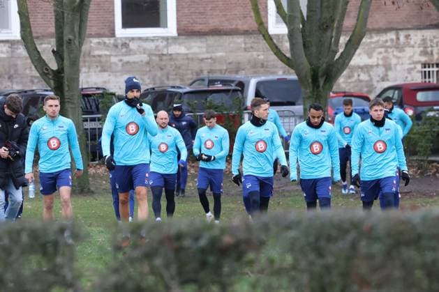 DEU, DFL, 2. FBL Hertha BSC, Training, 03.01.2024, Sportforum, Berlin, DEU, DFL, 2. FBL Hertha BSC, Training, im Bild Hertha-Spielerkreis DFL - regulations prohibit any use of Photographs as image sequences and or quasi-video Foto: Juergen Engler nordphoto GmbH