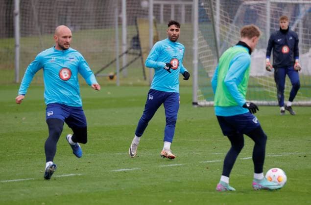 Deutschland, Berlin, Sportpark, GER, 2.FBL, Hertha BSC, Saison 2023 24, Training, Foto:Toni Leistner, Nader El-Jindaoui