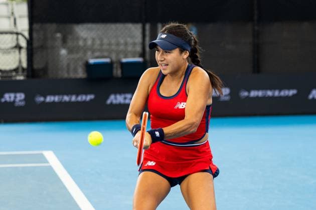 Heather Watson in action during the Semi Finals Brisbane international 5th January 2024 Brisbane International Tennis Tournament, Day Six, Queensland Tennis Centre, Brisbane, Australia - 05 Jan 2024  Copyright: xBenxSymons Shutterstockx 14282841cj