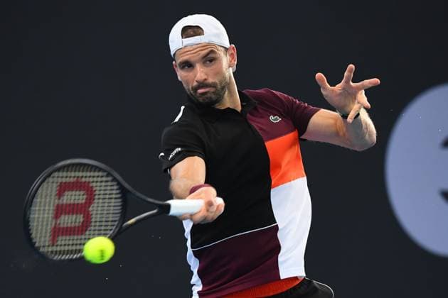 TENNIS BRISBANE INTERNATIONAL, Grigor Dimitrov of Bulgaria in action against Rinky Hijikata of Australia during their quarter-final match on Day 6 of the 2024 Brisbane International at the Queensland Tennis Centre in Brisbane, Friday, January 5, 2024. ( NO ARCHIVING, EDITORIAL USE ONLY, NO USE IN BOOKS WITHOUT CONSENT BRISBANE QUEENSLAND AUSTRALIA  Copyright: xJONOxSEARLEx 20240105001885134913