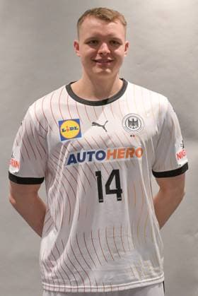 Justus Fischer (Germany 14), DHB Media Day Brunsbuettel , Handball, Deutscher Handball Bund, DHB, 05.01.2024 Brunsbuettel Schleswig Holstein Deutschland