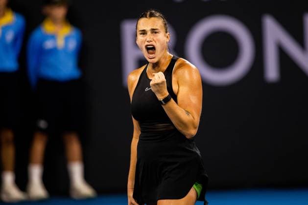 Aryna Sabalenka reacts during the Quarter Finals Brisbane international 5th January 2024 Brisbane International Tennis Tournament, Day Six, Queensland Tennis Centre, Brisbane, Australia - 05 Jan 2024  Copyright: xBenxSymons Shutterstockx 14282841gl