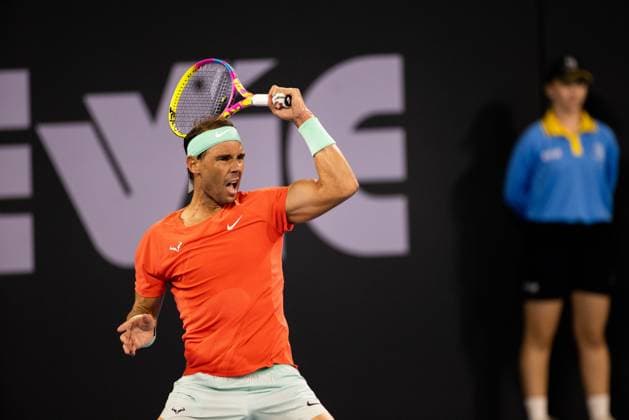 Rafael Nadal in action during the Quarter Finals Brisbane international 5th January 2024 Brisbane International Tennis Tournament, Day Six, Queensland Tennis Centre, Brisbane, Australia - 05 Jan 2024  Copyright: xBenxSymons Shutterstockx 14282841iu