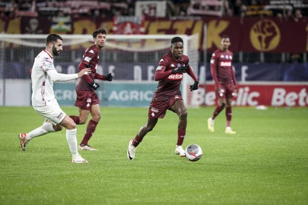 SANE SADIBOU 4 FOOTBALL : Metz vs Clermont FOOT 63 - Coupe De France - 05 01 2024 ElyxandroCegarra Panoramic 