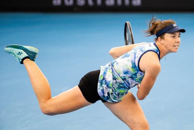 Linda Noskova in action Womens Semi final Brisbane international 6th January 2024 Brisbane International Tennis Tournament, Day Seven, Queensland Tennis Centre, Brisbane, Australia - 06 Jan 2024  Copyright: xBenxSymons Shutterstockx 14286930ch