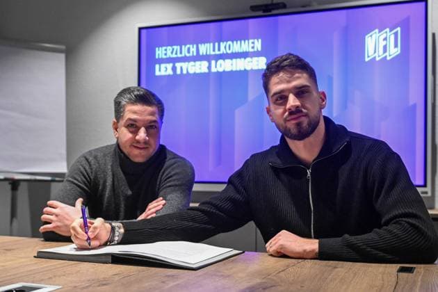 Sport Bilder des Tages 2. Bundesliga - VfL Osnabrück verpflichte Lex Tyger Lobinger am 05.01.2024 an der Bremer Brücke in Osnabrück Lex Tyger Lobinger kommt zum VfL Osnabrück