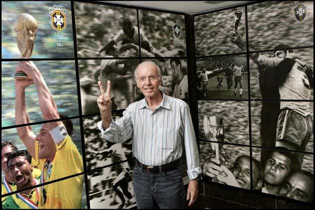 20060316 - Brazil - - Rio de Janeiro MARIO ZAGALLO, ANCIEN FOOTBALLEUR ET ENTRAINEUR, AUJOUD HUI CONSEILLER TECHNIQUE ÃÄ LA CBF CONFEDERATION BRESILIENNE DE FOOTBALL Mario Jorge Lobo Zagallo est le seul joueur (avec Franz Beckenbauer) Ã avoir remportÃ la Coupe du Monde en temps que joueur (1958 - 1962) puis plus tard en tant qu entraineur (1970) Franz Beckenbauer and Mario Zagallo (Brazil and Germany) are the only players in World Cup History to have won the competition as football player and as manager. Beckenbauer : In 1974 as a player and in 1990 as a manager. Zagallo : In 1958 and 1962 as a player and in 1970 as a manager. 63345 2006-03-16 Rio de Janeiro BrÃ sil  Copyright: xJacquesxLangevin-Linex xStarfacex STAR_63345_020