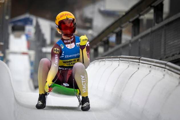 Bilder des Jahres 2024, Sport 01 Januar Sport Themen der Woche KW01 Sport Bilder des Tages EBERSPÄCHER Rodel Weltcup; Winterberg, 06.01.2024 Damen Einzel, Julia Taubitz (GER); EBERSPÄCHER Rodel Weltcup am 06.01.24 in der Veltins EisArena in Winterberg (Deutschland). *** EBERSPÄCHER Luge World Cup Winterberg, 06 01 2024 Womens Singles, Julia Taubitz GER EBERSPÄCHER Luge World Cup on 06 01 24 at the Veltins EisArena in Winterberg Germany Copyright: xBEAUTIFULxSPORTS LeahxKohringx