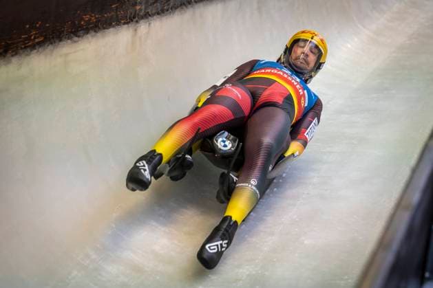 Bilder des Jahres 2024, Sport 01 Januar Sport Themen der Woche KW01 EBERSPÄCHER Rodel Weltcup; Winterberg, 06.01.2024 Männer Doppelsitzer, Tobias Wendl, Tobias Arlt (GER); EBERSPÄCHER Rodel Weltcup am 06.01.24 in der Veltins EisArena in Winterberg (Deutschland). *** EBERSPÄCHER Luge World Cup Winterberg, 06 01 2024 Mens doubles, Tobias Wendl, Tobias Arlt GER EBERSPÄCHER Luge World Cup on 06 01 24 in the Veltins EisArena in Winterberg Germany Copyright: xBEAUTIFULxSPORTS LeahxKohringx