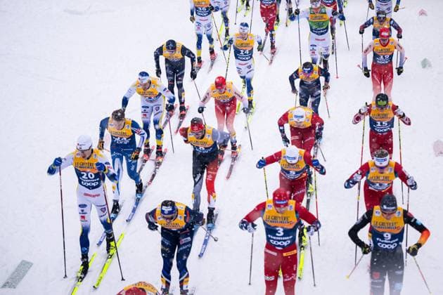 Bilder des Jahres 2024, Sport 01 Januar Sport Themen der Woche KW01 Sport Bilder des Tages Langlauf, Tour de Ski in Val die Fiemme, Männer, 15km Massenstart klassisch 240106 William Poromaa of Sweden, Leo Johansson of Sweden and Jens Burman of Sweden compete in men s 15 km classic technique mass start during Tour de Ski on January 6, 2024 in Val di Fiemme. Photo: Mathias Bergeld BILDBYRAN kod MB MB0831 skidor cross-country skiing langrenn världscupen fis cross country world cup masstart mass start bbeng tour de ski *** 240106 William Poromaa of Sweden, Leo Johansson of Sweden and Jens Burman of Sweden compete in men s 15 km classic technique mass start during Tour de Ski on January 6, 2024 in Val di Fiemme Photo Mathias Bergeld BILDBYRAN kod MB MB0831 skidor cross country skiing langrenn världscupen fis cross country world cup masstart mass start bbeng tour de ski  Copyright: MATHIASxBERGELD BB240106MB125
