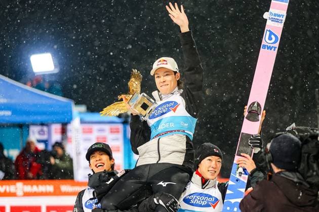 Bilder des Jahres 2024, Sport 01 Januar Sport Themen der Woche KW01 Sport Bilder des Tages Ski jumping, Skispringen, Ski, nordisch - FIS WC Bischofshofen BISCHOFSHOFEN,AUSTRIA,06.JAN.24 - NORDIC SKIING, SKI JUMPING - FIS World Cup, Four Hills Tournament, large hill, men. Image shows Ryoyu Kobayashi (JPN).  GEPAxpictures xThomasxBachun