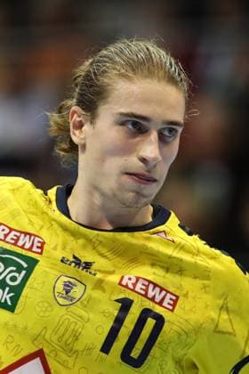 Juri Knorr (Rhein-Neckar Löwen,10) - Handball Bundesliga Saison 2023-2024 SC Magdeburg vs. Rhein Neckar Löwen in der GETEC Arena in Magdeburg - Porträt, Portrait,Handball,Deutschland,16.12.2023
