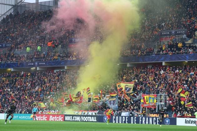 Ambiance lors du match de Coupe de France entre le RC Lens et Monaco, stade Bollaert-Delelis, le 7 janvier 2024 FOOTBALL : RC LENS vs MONACO - COUPE DE FRANCE - 07 01 2024 LaurentSanson Panoramic 