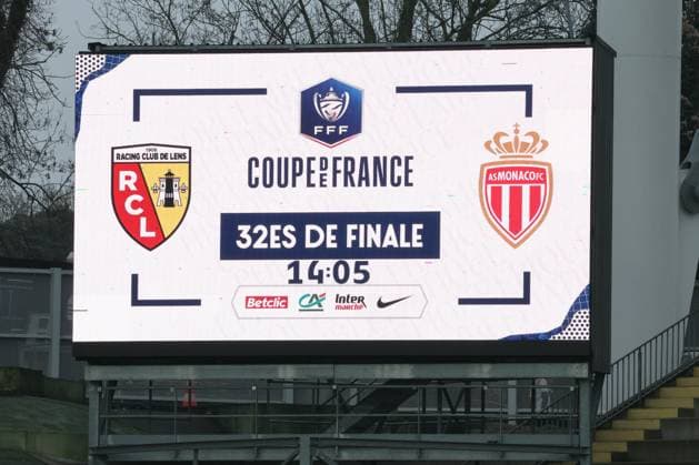 Ambiance lors du match de Coupe de France entre le RC Lens et Monaco, stade Bollaert-Delelis, le 7 janvier 2024 FOOTBALL : RC LENS vs MONACO - COUPE DE FRANCE - 07 01 2024 LaurentSanson Panoramic 