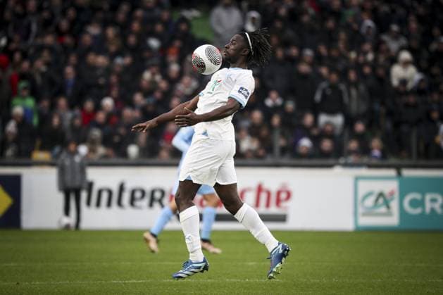 MEITE ABDOUL 2 FOOTBALL : Thionville Lusitanos vs Olympique Marseille - Coupe De France - 07 01 2024 ElyxandroCegarra Panoramic 