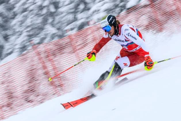 Bilder des Jahres 2024, Sport 01 Januar ALPINE SKIING - FIS WC Adelboden ADELBODEN,SWITZERLAND,07.JAN.24 - ALPINE SKIING - FIS World Cup, slalom, men. Image shows Manuel Feller (AUT).  GEPAxpictures xMarioxBuehner-Weinrauch