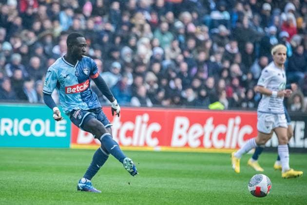 Arouna Sangante (Havre AC) FOOTBALL : Havre AC vs SM Caen - Coupe de France - 32e de Finale - 07 01 2024 BaptisteAutissier Panoramic 