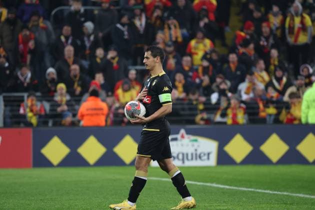Wissam BEN YEDDER (Monaco) lors du match de Coupe de France entre le RC Lens et Monaco, stade Bollaert-Delelis, le 7 janvier 2024 FOOTBALL : RC LENS vs MONACO - COUPE DE FRANCE - 07 01 2024 LaurentSanson Panoramic 
