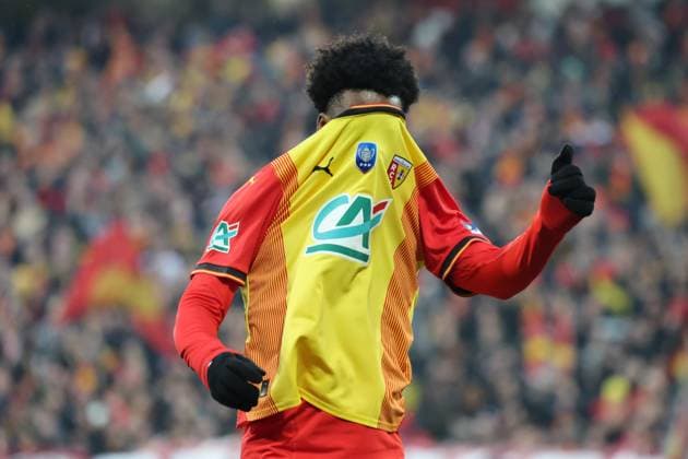 Elye WAHI (RC Lens) lors du match de Coupe de France entre le RC Lens et Monaco, stade Bollaert-Delelis, le 7 janvier 2024 FOOTBALL : RC LENS vs MONACO - COUPE DE FRANCE - 07 01 2024 LaurentSanson Panoramic 