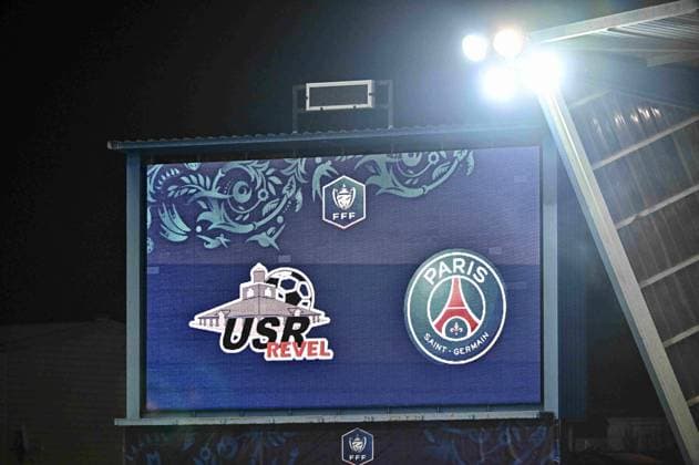 US Revel vs PSG FOOTBAL : US Revel vs PSG - 32eme de Finale de la Coupe de France - Castres - 07-01-2024 ThierryBreton Panoramic 