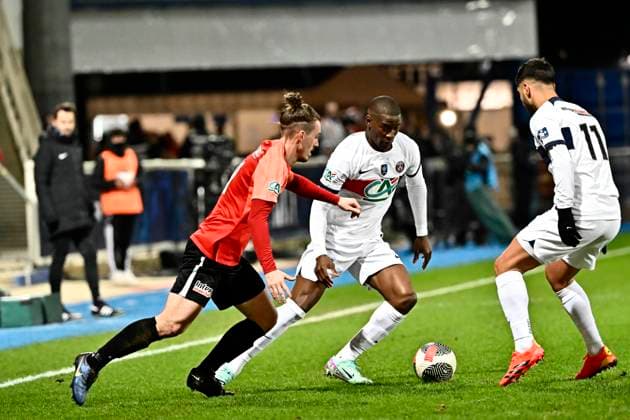 Nordi Mukiele (psg) FOOTBAL : US Revel vs PSG - 32eme de Finale de la Coupe de France - Castres - 07-01-2024 ThierryBreton Panoramic 