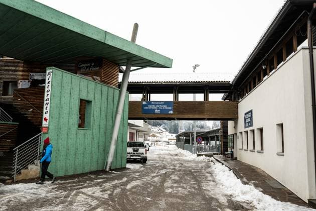 240107 General view of buildings at Stadium Lago di Tesero during Tour de Ski on January 7, 2024 in Val di Fiemme. Photo: Mathias Bergeld BILDBYRAN kod MB MB0832 skidor cross-country skiing langrenn världscupen fis cross country world cup tour de ski genre os milano cortina 2026 inför vinter-os arena *** 240107 General view of buildings at Stadium Lago di Tesero during Tour de Ski on January 7, 2024 in Val di Fiemme Photo Mathias Bergeld BILDBYRAN code MB MB0832 skidor cross country skiing langrenn världscupen fis cross country world cup tour de ski genre os milano cortina 2026 inför vinter os arena  Copyright: MATHIASxBERGELD BB240107MB174