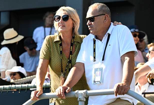 8th January 2024; Auckland, New Zealand: Julie Coney and Joe Stanley at the ASB Classic tennis tournament in Auckland, New Zealand. Monday January 8th, 2024.  ActionPlus12596002 AndrewxCornaga