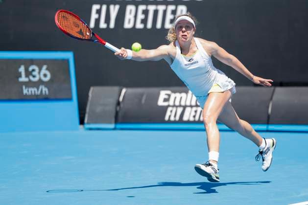 Anna-Lena Friedsam Australian Open Qualifikation - Melbourne Park - Melbourne - Victoria - Australia - 09 01 2024. Copyright: xJuergenxHasenkopfx