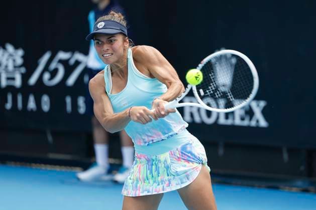 Valentini Grammatikopoulou Australian Open Qualifikation - Melbourne Park - Melbourne - Victoria - Australia - 09 01 2024. Copyright: xJuergenxHasenkopfx
