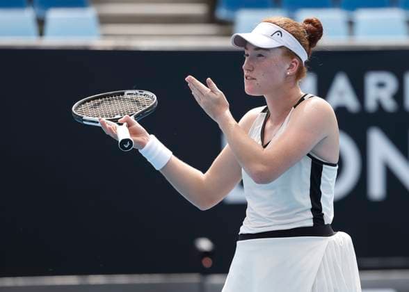 Ella Seidel reagiert veraergert,Aerger, enttaeuscht,Enttaeuschung,Emotion Australian Open Qualifikation - Melbourne Park - Melbourne - Victoria - Australia - 10 01 2024. Copyright: xJuergenxHasenkopfx