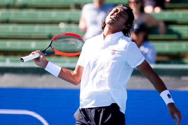 Sport Bilder des Tages January 10, 2024: MELBOURNE, AUSTRALIA - JANUARY 11: Zhang Zhi Zhen of China whilst playing against Frances Tiafoe of USA during day one of the 2024 Kooyong Classic at Kooyong on January 11, 2024 in Melbourne, Australia. - ZUMAp121 20240110_zsp_p121_024 Copyright: xChrisxPutnamx