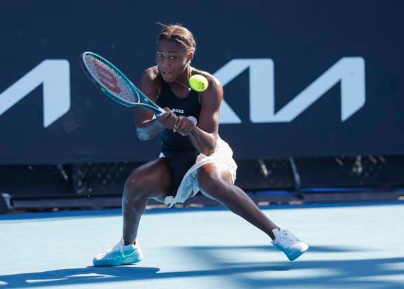 Noma Noha Akugue Australian Open Qualifikation - Melbourne Park - Melbourne - Victoria - Australia - 10 01 2024. Copyright: xJuergenxHasenkopfx