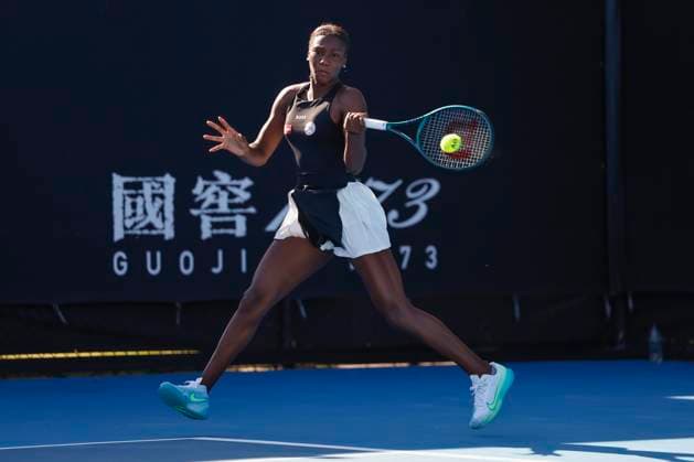 Noma Noha Akugue Australian Open Qualifikation - Melbourne Park - Melbourne - Victoria - Australia - 10 01 2024. Copyright: xJuergenxHasenkopfx
