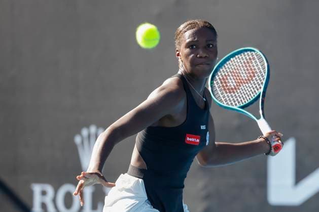 Noma Noha Akugue Australian Open Qualifikation - Melbourne Park - Melbourne - Victoria - Australia - 10 01 2024. Copyright: xJuergenxHasenkopfx