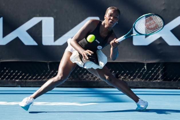 Noma Noha Akugue Australian Open Qualifikation - Melbourne Park - Melbourne - Victoria - Australia - 10 01 2024. Copyright: xJuergenxHasenkopfx