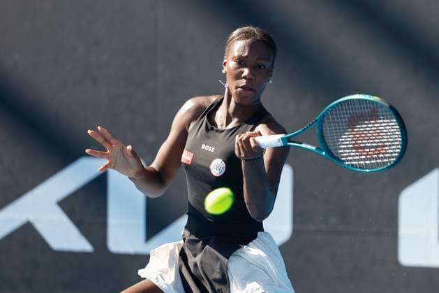 Noma Noha Akugue Australian Open Qualifikation - Melbourne Park - Melbourne - Victoria - Australia - 10 01 2024. Copyright: xJuergenxHasenkopfx