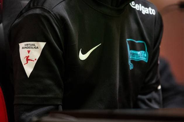 Virtuelle Bundesliga, Division Nord-West, 10.01.2023 Bastian Puskas (Hertha BSC, Bxstip7), Das Logo der virtuellen Bundesliga, das Logo von Hertha BSC Virtuelle Bundesliga, Division Nord-West, 10.01.2023; VBL Club Championship Offline Spieltag, 9.-10. Januar.