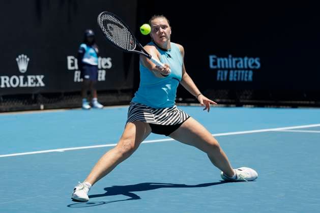 Jule Niemeier Australian Open Qualifikation - Melbourne Park - Melbourne - Victoria - Australia - 10 01 2024. Copyright: xJuergenxHasenkopfx