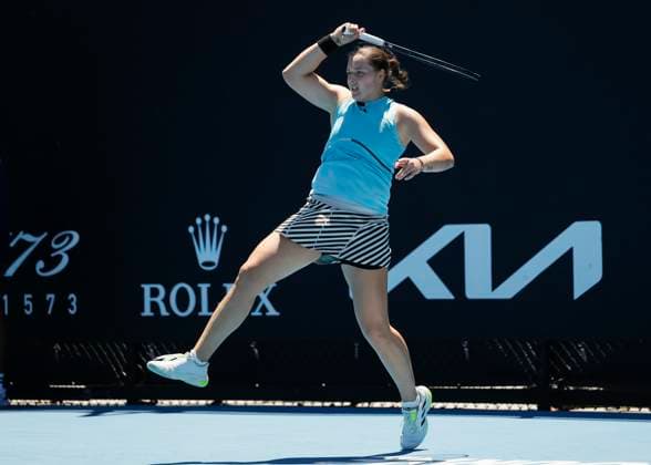 Jule Niemeier Australian Open Qualifikation - Melbourne Park - Melbourne - Victoria - Australia - 10 01 2024. Copyright: xJuergenxHasenkopfx