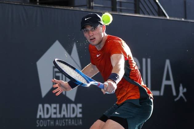TENNIS ADELAIDE INTERNATIONAL, Jack Draper of the United Kingdom in action against Tommy Paul of the United States during their Quarter Final match of the 2024 Adelaide International at Memorial Drive Tennis Centre in Adelaide, Thursday, January 11, 2024. ( NO ARCHIVING, EDITORIAL USE ONLY, NO USE IN BOOKS WITHOUT CONSENT ADELAIDE SOUTH AUSTRALIA AUSTRALIA  Copyright: xMATTxTURNERx 20240111001887476230