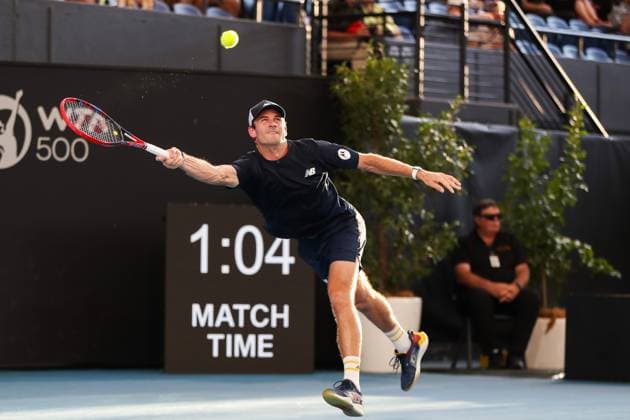 TENNIS ADELAIDE INTERNATIONAL, Tommy Paul of the United States in action against Jack Draper of the United Kingdom during their Quarter Final match of the 2024 Adelaide International at Memorial Drive Tennis Centre in Adelaide, Thursday, January 11, 2024. ( NO ARCHIVING, EDITORIAL USE ONLY, NO USE IN BOOKS WITHOUT CONSENT ADELAIDE SOUTH AUSTRALIA AUSTRALIA  Copyright: xMATTxTURNERx 20240111001887476552