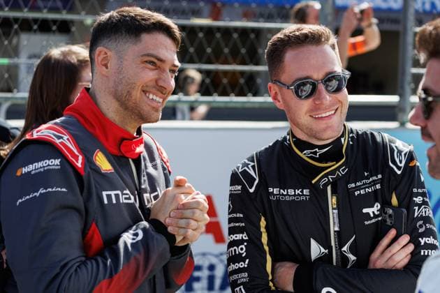 MORTARA Edoardo (swi), Mahindra Racing, Mahindra M9Electro and VANDOORNE Stoffel (bel), DS Penske, DS E-Tense FE23, portrait during the 2024 Hankook Mexico City ePrix, 1st meeting of the 2023-24 ABB FIA Formula E World Championship, WM, Weltmeisterschaft on the Autodromo Hermanos Rodriguez from January 11 to 13, in Mexico City, Mexico - 2024 FORMULA E HANKOOK MEXICO CITY ePRIX DPPI Panoramic  03424001_CL10044