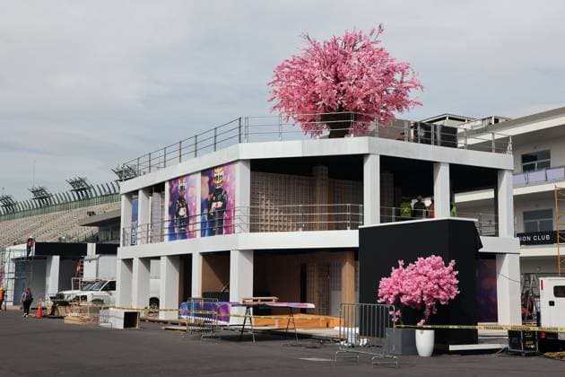 Nissan Promotionstand im Fahrerlager, Formel E FIA Weltmisterschaft Saison 10, Mexiko City E- Prix, Mexiko, 11.01.2024