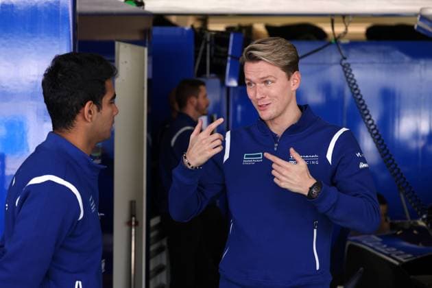 Jehan Duravala (IND) und Maximilian Günter (GER) Teamkollgen bei Maserati, Formel E FIA Weltmisterschaft Saison 10, Mexiko City E- Prix, Mexiko, 11.01.2024