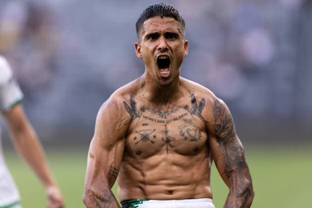 Bilder des Jahres 2024, Sport 01 Januar Sport Themen der Woche KW02 Sport Bilder des Tages SYDNEY, AUSTRALIA - JANUARY 12: Daniel Penha of Western United celebrates his goal during the A-League men s football match between Macarthur FC and Western United FC at CommBank Stadium on January 12, 2024 in Sydney, Australia. (Photo by Damian Briggs Speed Media Icon Sportswire) SOCCER: JAN 12 A-League - Macarthur v Western United EDITORIAL USE ONLY Icon2401120138