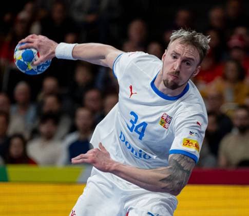Dominik Solak (Tschechien Czechia, 34). GER, Daenemark vs. Tschechien, Handball, Maenner, EHF Euro 2024, Gruppe F, 1. Spieltag, 11.01.2024. GER, Daenemark vs. Tschechien, Handball, Maenner, EHF Euro 2024, Gruppe F, 1. Spieltag, 11.01.2024. Muenchen Copyright: xEibner-Pressefoto HeikexFeinerx EP_HFR