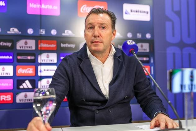 12.01.2024, Fussball, 2. Bundesliga, Saison 2023 2024, Pressekonferenz FC Schalke 04, Sportdirektor Marc Wilmots (FC Schalke 04) Gelsenkirchen Veltins Arena NRW Deutschland xRHR-FOTO TRx