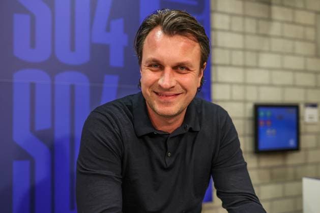 12.01.2024, Fussball, 2. Bundesliga, Saison 2023 2024, Pressekonferenz FC Schalke 04, Rene Grotus (FC Schalke 04) Gelsenkirchen Veltins Arena NRW Deutschland xRHR-FOTO TRx