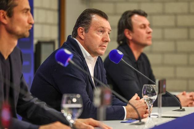12.01.2024, Fussball, 2. Bundesliga, Saison 2023 2024, Pressekonferenz FC Schalke 04, Sportdirektor Marc Wilmots (FC Schalke 04) Gelsenkirchen Veltins Arena NRW Deutschland xRHR-FOTO TRx
